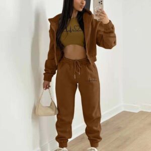 Women's Casual Jogging Two Piece Set