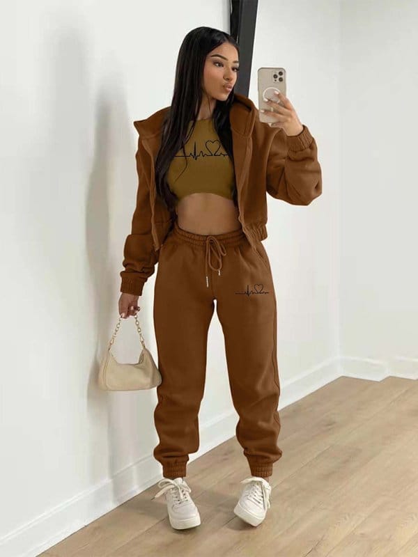 Women's Casual Jogging Two Piece Set
