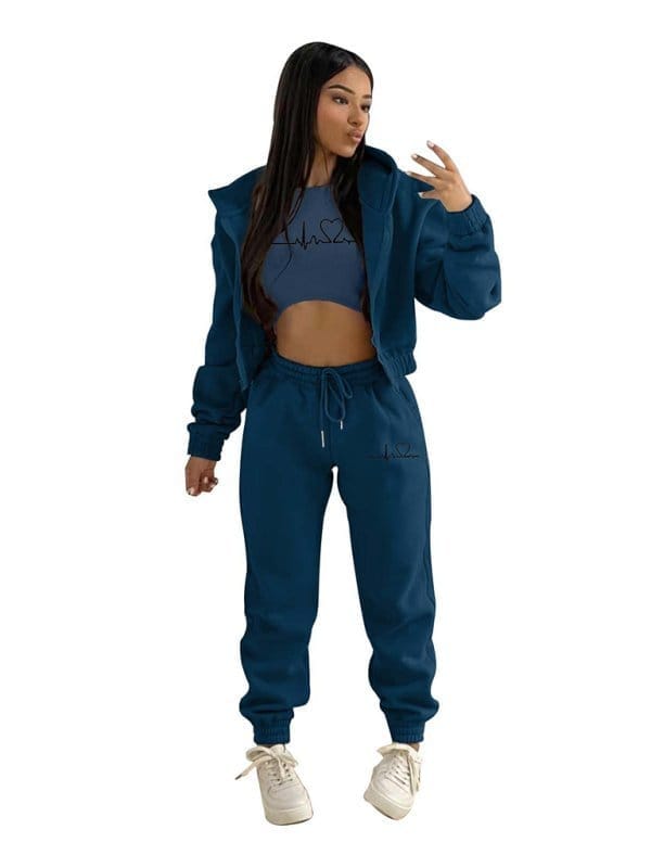Women's Casual Jogging Two Piece Set - Image 4