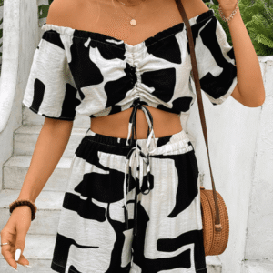 Women's Sexy Printed Shorts Set Two Piece Set