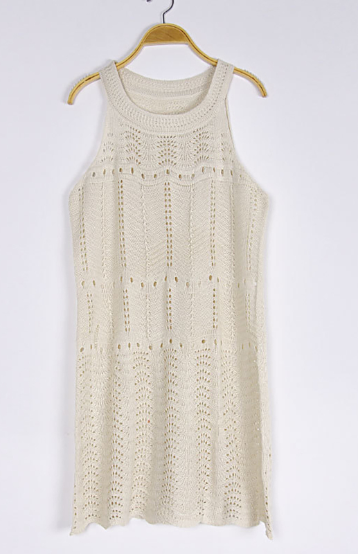 Women's Sleeveless Cutout Solid Knit Dress - Image 11