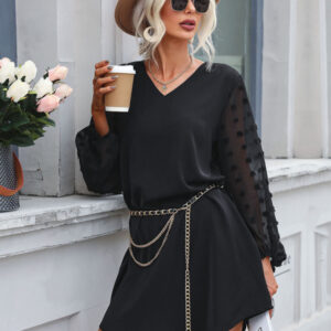 Women's fashion long-sleeved loose dresses