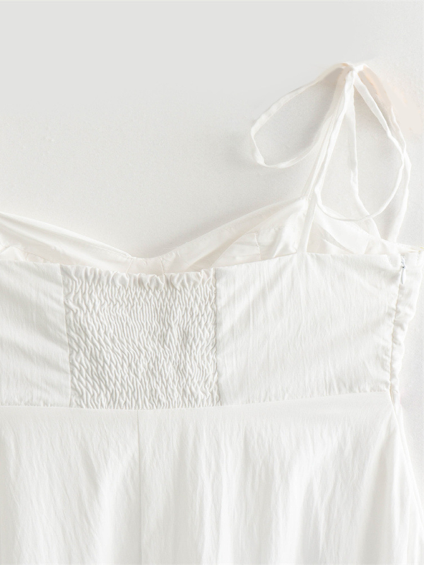 Fashionable and versatile layered poplin sleeveless suspender dress - Image 3