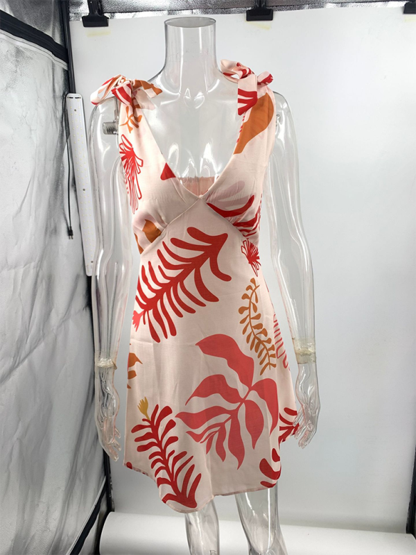 New women's sexy printed short dress - Image 4