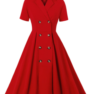 Ladies new solid color suit collar dress