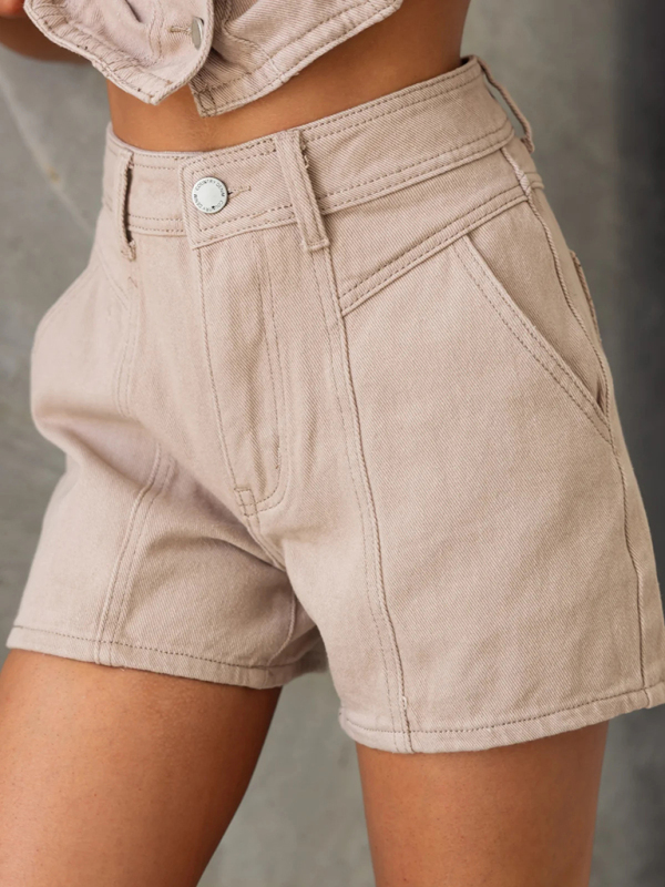 Ladies new denim jacket vest shorts set - Image 2