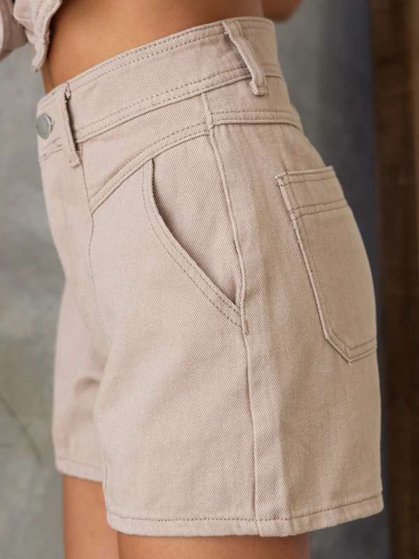 Ladies new denim jacket vest shorts set - Image 3