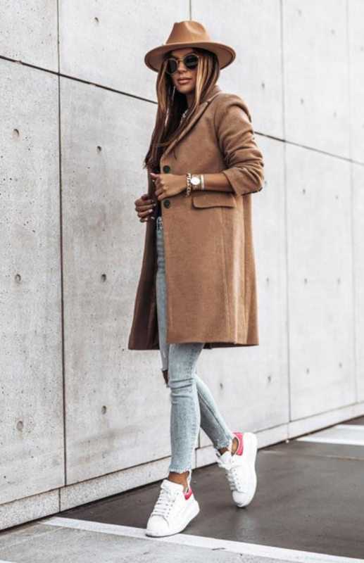 Autumn And Winter Leisure Long Sleeved Tweed Coat - Image 15