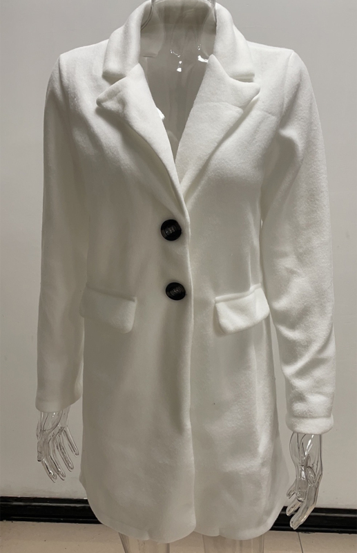 Autumn And Winter Leisure Long Sleeved Tweed Coat - Image 5