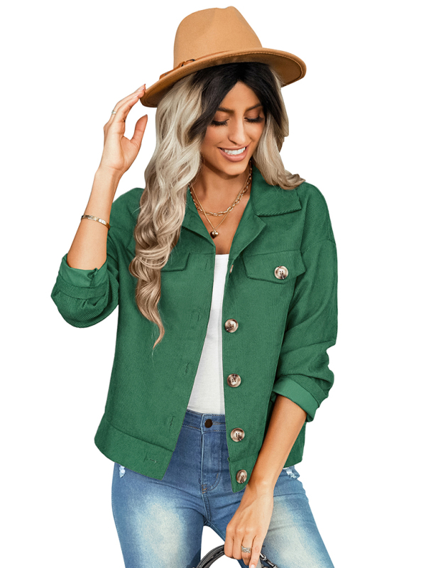 Women's fashion versatile jacket corduroy jacket - Image 9
