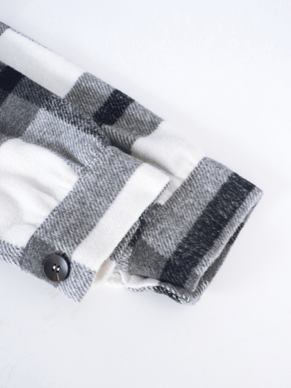 Women's Plaid long sleeve shirt casual coat - Image 7