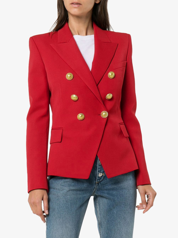Women's fashion short double-breasted blazer - Image 3