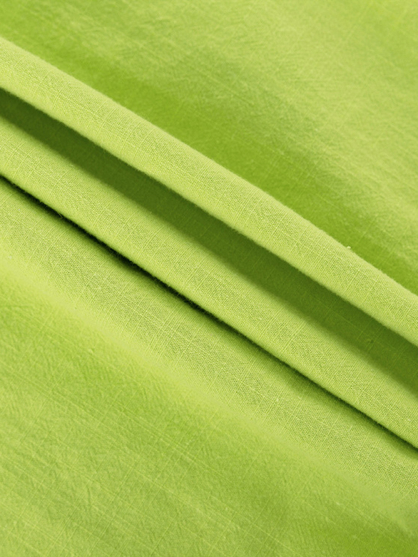 New Arrival Solid Color Single Breasted Long Sleeve Lapel Shirt Shorts Loose Suit - Image 4