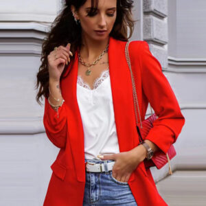 OL Temperament Professional Slim Suit Collar Top blazer