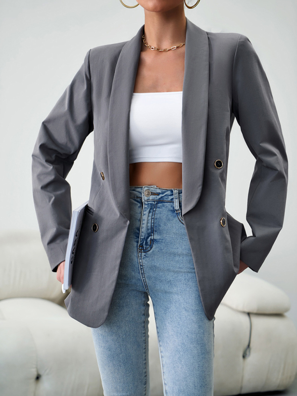 Elegant commuter double-breasted ladies suit jacket - Image 5