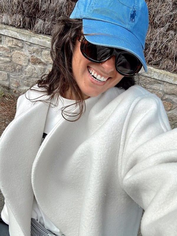 New woolen cardigan jacket fan-shaped buttonless placket design thickened women's jacket - Image 5