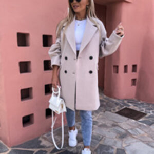 Fashionable autumn and winter new jacket with suit collar