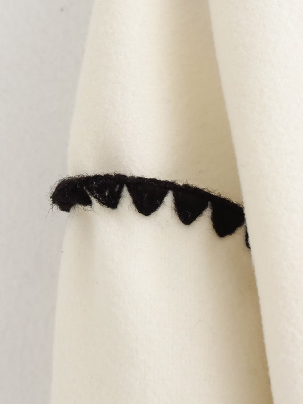 Women's New Fashion Button Round Neck Loose Color Block Knitted Jacket - Image 4