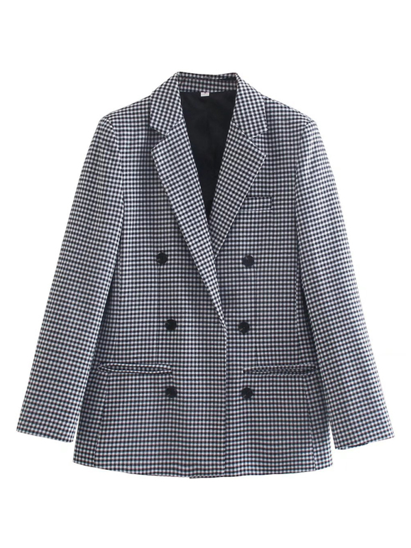 New women's suit plaid small suit jacket - Image 2