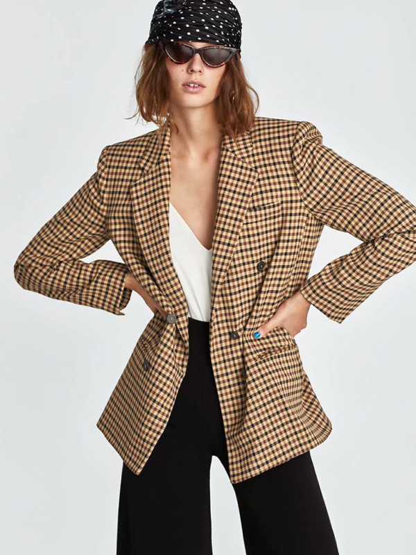 New women's suit plaid small suit jacket - Image 3