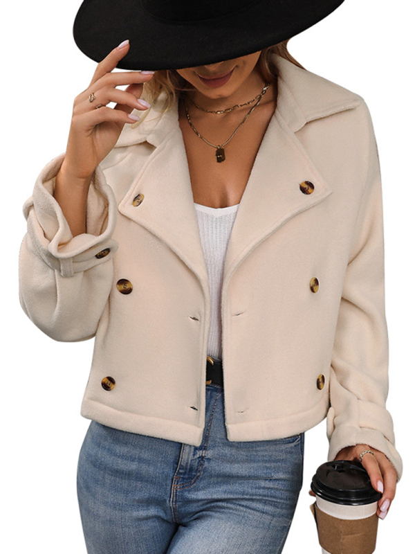Fashion women's new solid color short jacket - Image 2