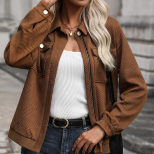 New women's lapel retro casual jacket