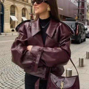 New motorcycle style short lapel jacket