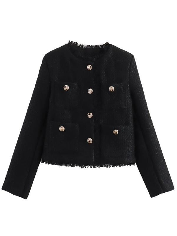 Gold Button Slub Jacket - Image 3