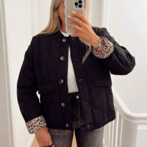 Women's Quilted Button Cotton Jacket Fashionable and Comfortable Retro Casual Outerwear Jacket