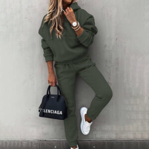 Fashion long-sleeved sports casual sweatshirt suit two-piece set