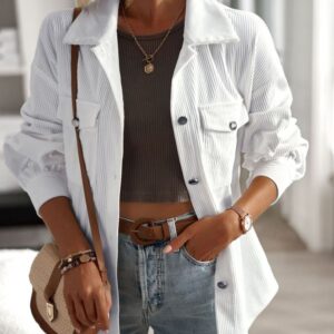 New style long-sleeved top temperament casual shirt jacket