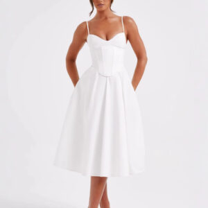 French Retro Sleeveless Fishbone Dress