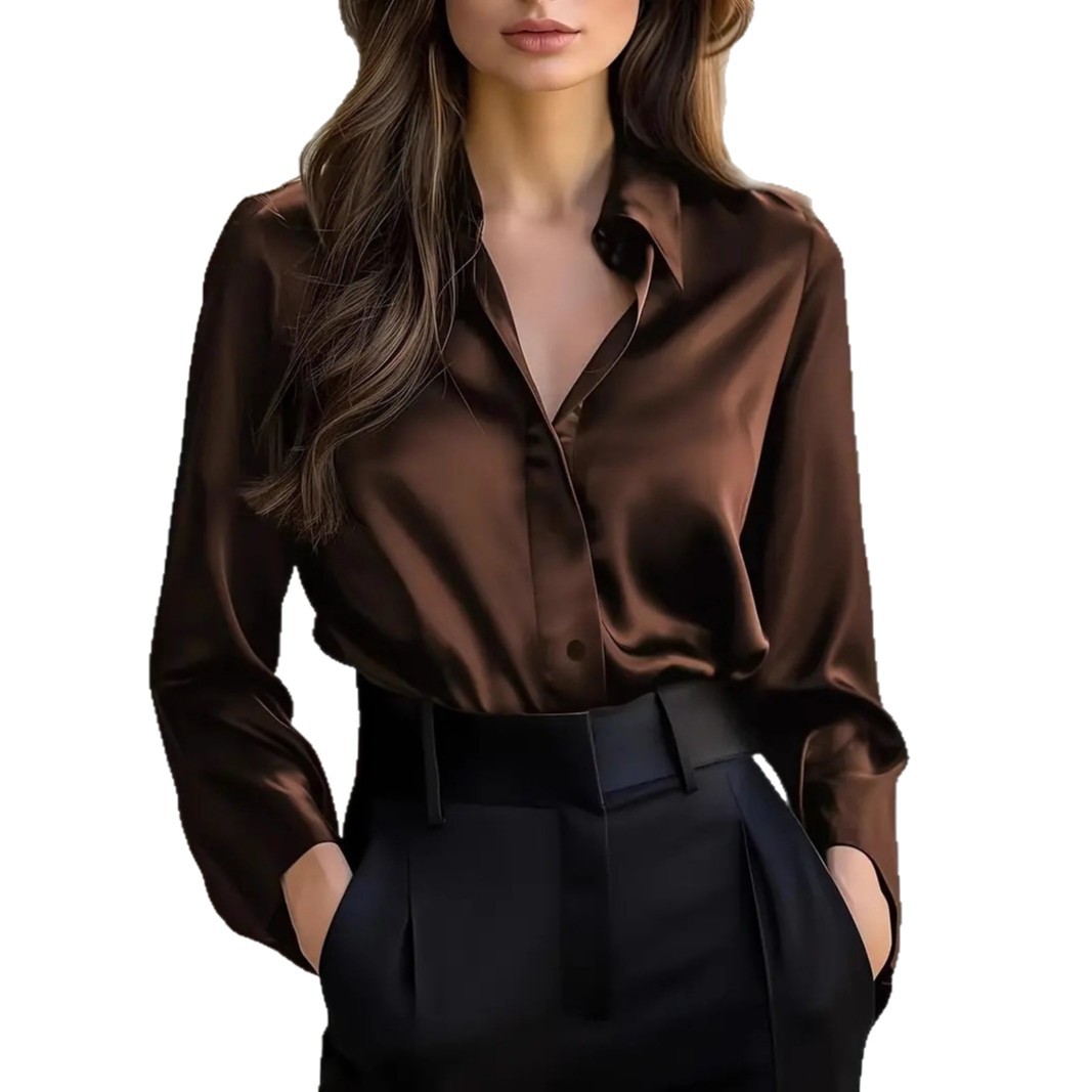 Elegant Long Sleeve Button Shirt - Image 5