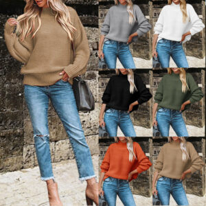 turtleneck sweater loose pullover sweater