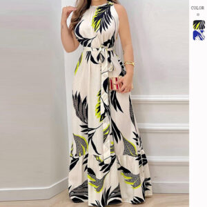 Printed Ruffle Dress
