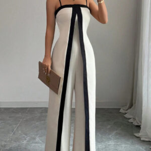 Women's Sleeveless Color-Block Dress and Pants