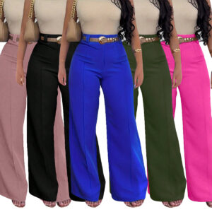 Lady high-waisted wide-leg pants