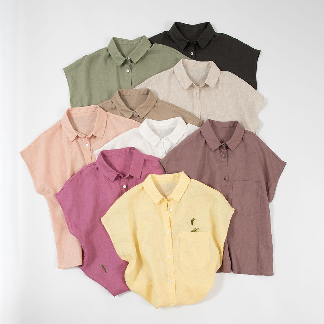 Pure Linen Sleeveless Shirt - Image 2