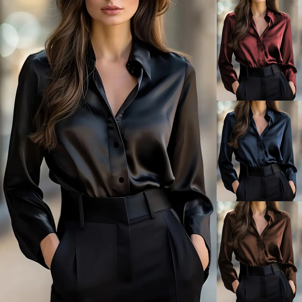 Elegant Long Sleeve Button Shirt