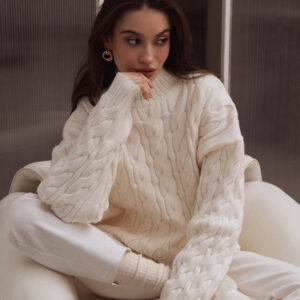 Womens Mock Neck Knit Sweater