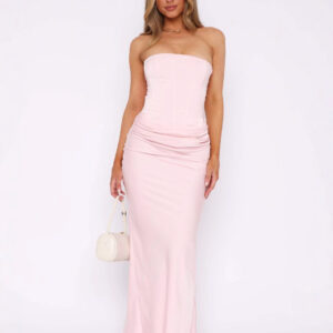 Satin Bodycon Tube Dress
